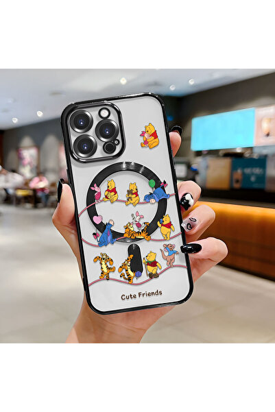 ucuc iPhone 14 Pro Uyumlu Şeffaf Arka Yüzeyli Manyetik Darbeye Dayanıklı Sili...