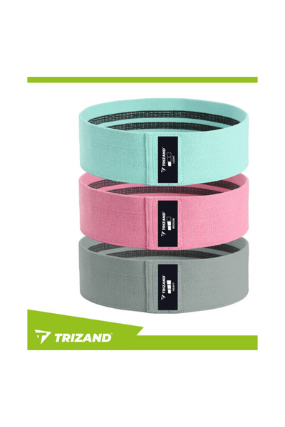 Trizand Σετ 3 ελαστικών λάστιχων, 8-31 κιλά, 74 εκ., υφασμάτινα με λάτεξ, αντ...