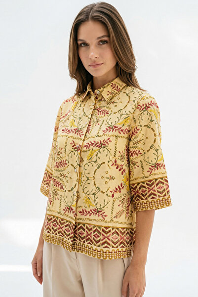 Exquise Πουκάμισο Truvaker με μανίκια και λεπτομέρεια με πιέτες στο γιακά, κα...