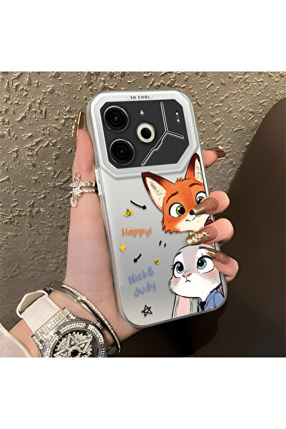 PATTERNOVA Tecno Pova 6/Pova 6 Pro 5G Uyumlu Karikatür Animasyon Kılıf Sert S...