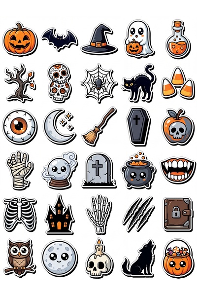 Store 30 Pieces Fun Halloween Sticker Set - Laptop Notebook Phone