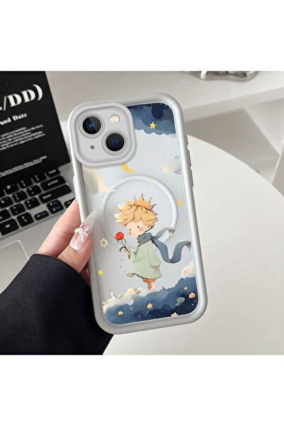 ucuc iPhone 15 Plus Uyumlu Manyetik Halkalı Yarı Sayda Mat Kamera Koruma Anti...
