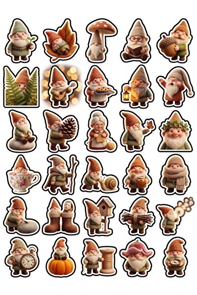 Store 30 Pieces of Fairy Tale Forest Elf Sticker Set - for Laptop, Phone, Age...