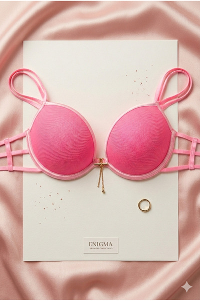 Raneel Kazançlı Alışveriş Women's Supported Push-Up Micro Bra with Stones and...