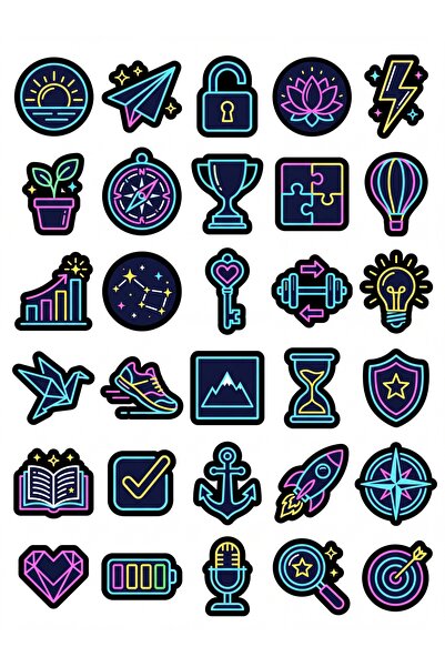 Store 30 Pieces Inspirational Motivational Symbols Sticker Set - for Laptop, ...