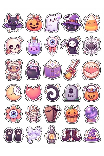 Store 30 Pieces Halloween Sticker Set - for Laptop, Notebook, Agenda
