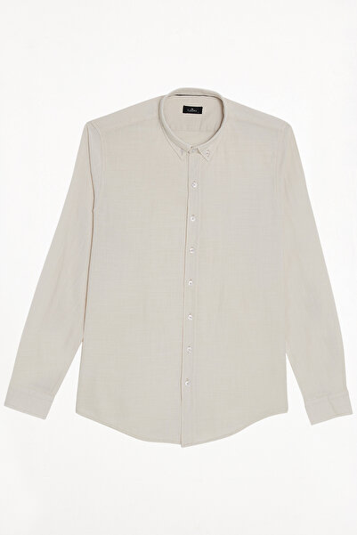 Tudors Ανδρικό πουκάμισο Slim Fit με κουμπιά, 100% βαμβακερό, με γιακά, από λ...