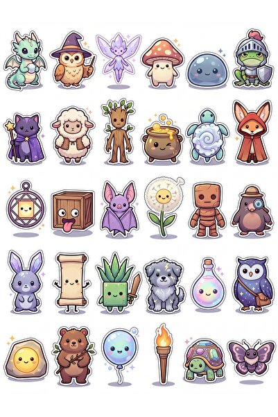 Store 30 Pieces Magical Characters Sticker Set - for Laptop, Phone, Agenda, N...