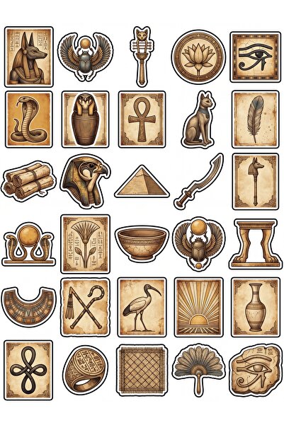 Store 30 Pieces Vintage Ancient Egypt Sticker Set - Aesthetic Pack for Laptop...
