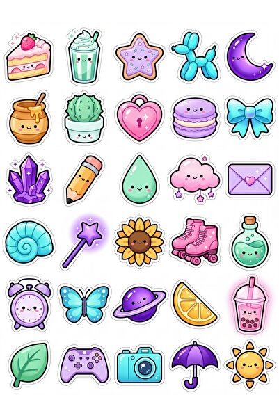 Store 30 Pieces Cute Sweets Sticker Set - Laptop Notebook Phone Agenda Case