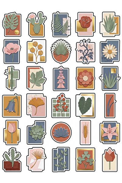 Store 30 Pieces Vintage Botanical Collage Sticker Set - Laptop Notebook Agend...