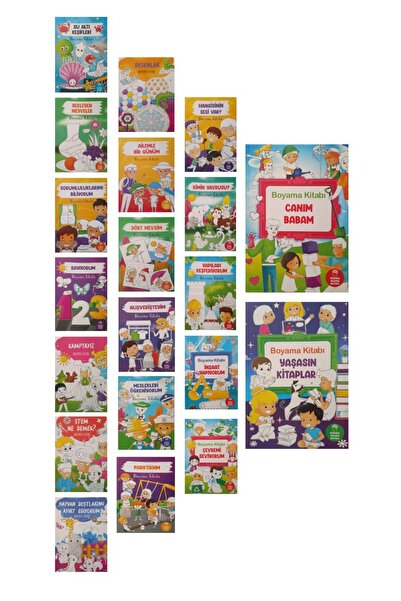 Düşyeri Yayınları Coloring Books Set 20 Books