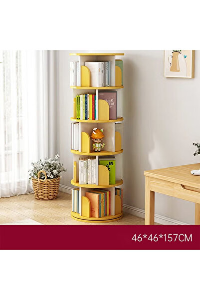 NKX رف كتب قوي متعدد الوظائف يدور 360 درجة مع مساحة تخزين