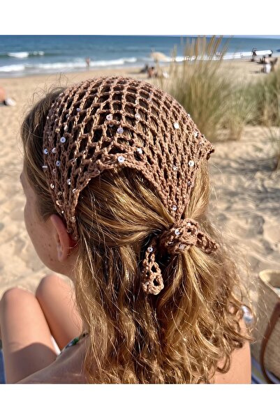 SHOEBOURNE ACCESORII DE PĂR ȘI BANDANE STIL BOEM, MODEL TRICOTAT, CU PALEȚI, ...