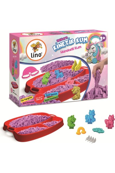 Lino Kinetik Kum Seti Unicorn 350 Gram Kum + 6 Kalıp Ln-552