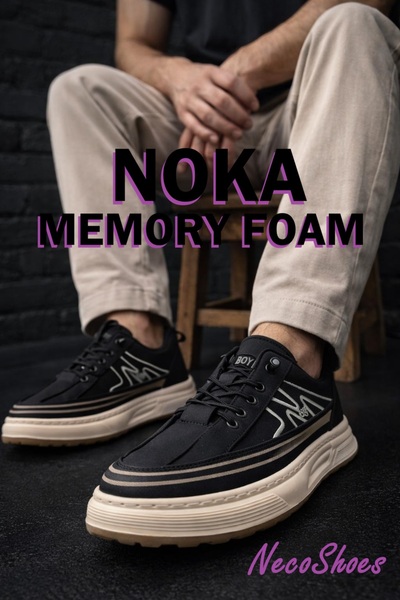 noka Ανδρικό λινό sneaker με λαστιχένια σόλα, πολύ άνετο, διαπνέον, εξαιρετικ...