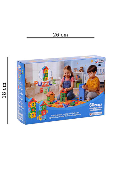 KESKİN SOUND Boxed 60 Piece Plastic Colorful Puzzle