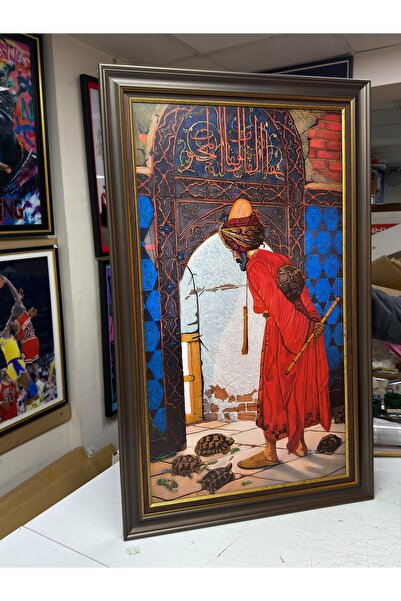 Duha Art Kaplumbağa Terbiyecisi MDF UV Baskı Çerçeveli Salon Tablosu | Modern...
