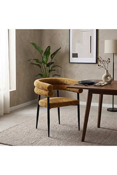 DEC4 Luxury Boucle Chair with Modern Design and Distinctive Color