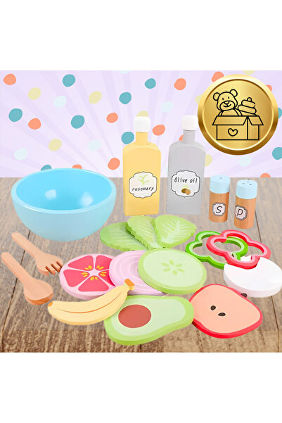 NiceKids Set of 36 vegetables and wooden accessories Vegetable Salad