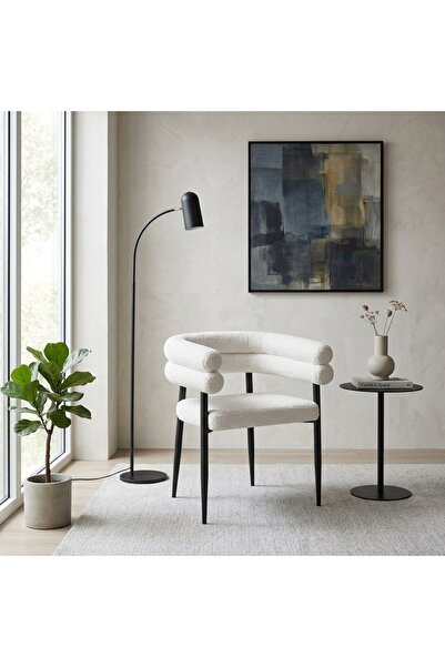 DEC4 Luxury Boucle Chair with Modern Design and Distinctive Color