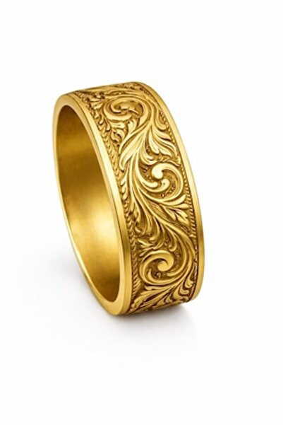 OEM Brass Ring, Arabic, Elegant, Size 17