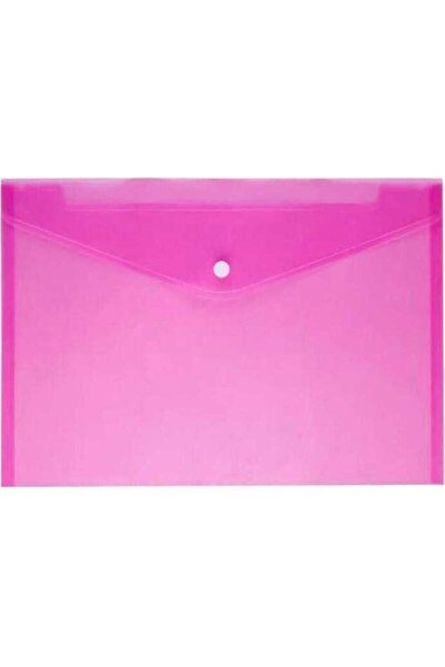 Noki A4 Snap Fastener File Envelope Pink 3101 (Pack of 12)