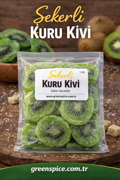 GreenSpice Sugarized Dried Kiwi 100% Natural Without Additives 1 kg Vacuum Pa...