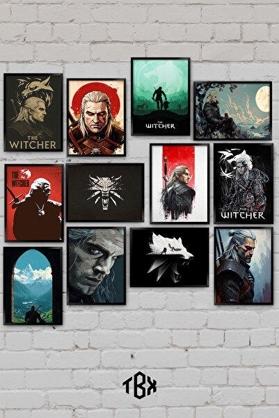 tablomaxtbx 12 Parça The Witcher Geralt Fantastik Canavar Avcısı Netflix Dizi...
