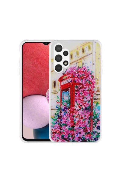 Generic Brand Galaxy A13 4g Case with Silver Pattern and Camera Protection Sh...