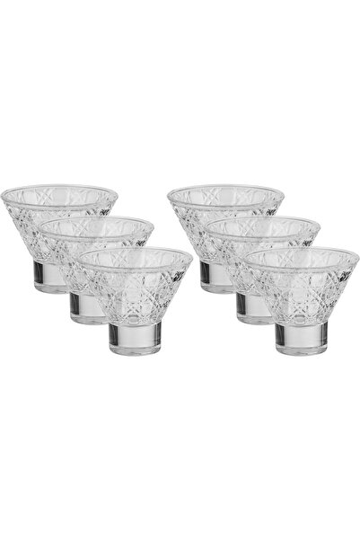 Alsaif Gallery Glass Serving Cups Set, 6 Pieces, Base - Transparent