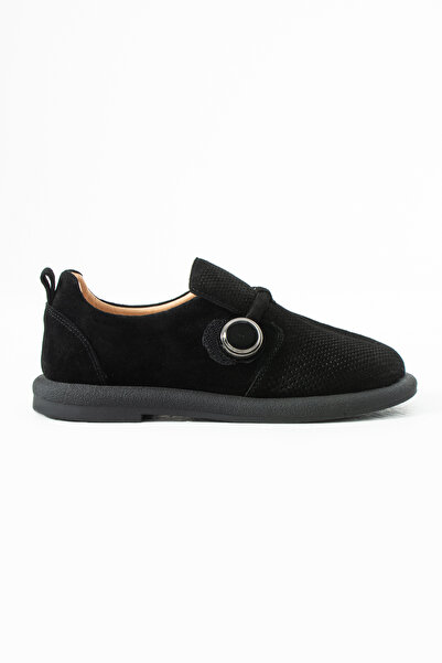 Sira Official حذاء لوفر من الجلد الطبيعي من نوع Punto Black Suede