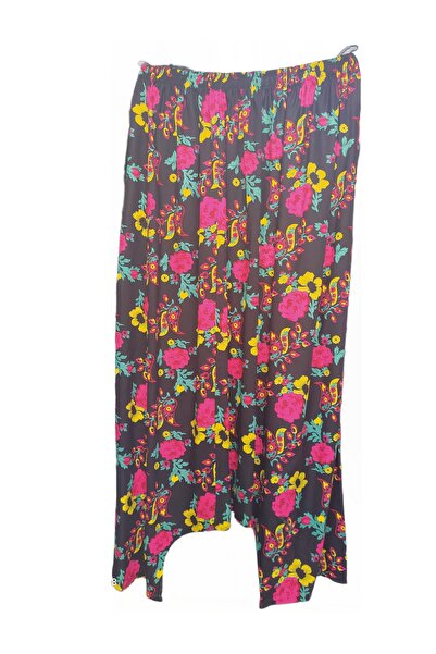 Butik شالوار من قماش الفيسكون مع جيوب وحزام خصر مطاطي، مناسب لجميع المقاسات.