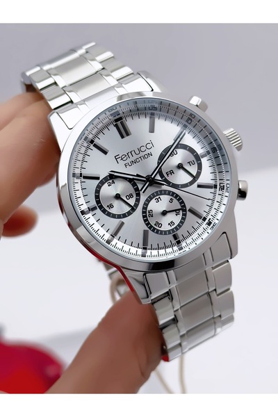 Ferrucci Men's Wristwatch with Steel Cord Function 3 Atm Waterproof with 2 Ye...