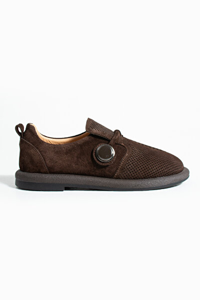 Sira Official Punto Brown Suede Genuine Leather Loafer