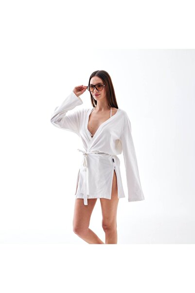 SOULOFYOU KİMONO - EKRU OVERSIZE EKRU