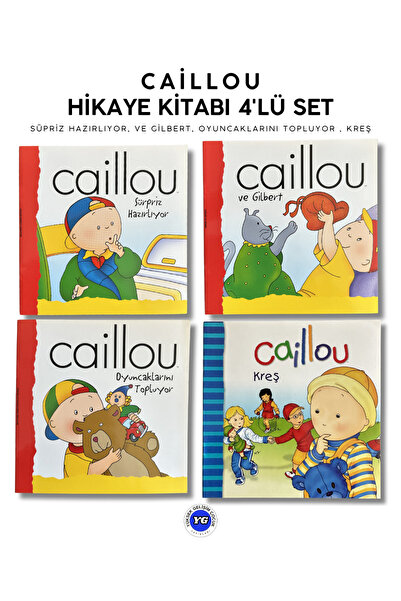 Burhan Yayınları Caillou Hikaye Kitabı 4’lü Set | Sürpriz Hazırlıyor, ve Gilb...