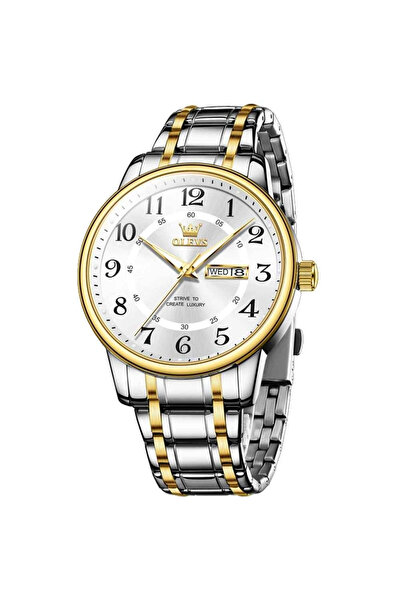 OLEVS 2891 Ανδρικό Πολυτελές Ρολόι Χαλαζία – 40mm, Ανοξείδωτο Ατσάλι, Φωτεινό...