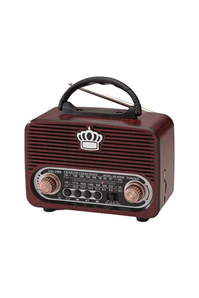 Premio NNS 8092 Nostalji Radyo Retro Wireless Bluetooth Hoparlör Usb-Tf Kart ...