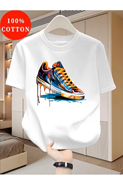 oneagılyazı Μπλουζάκι με στάμπα. Κοντομάνικο καλοκαιρινό & ανοιξιάτικο casual...