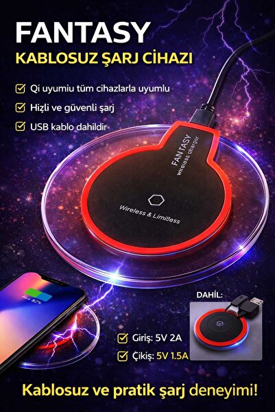 ASG KABLOSUZ WİRELESS PRATİK TELEFON ŞARJ CİHAZI