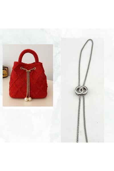 angel çanta aksesuar Τσάντα με αλυσίδα σε ασημί χρώμα