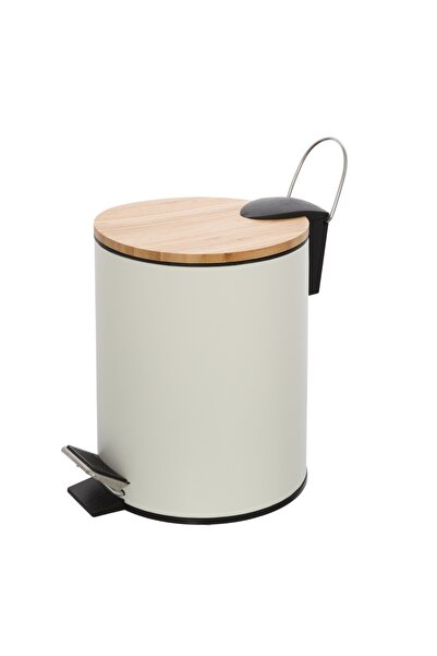 Feridras Coș de gunoi Haiti, alb, 3L, cu pedală și capac