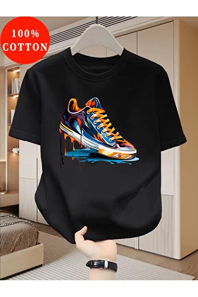 yombaa Μπλουζάκι με στάμπα. Κοντομάνικο καλοκαιρινό & ανοιξιάτικο casual τοπ,...