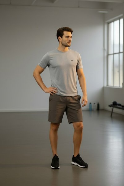 WALKONT Dynamo 998 Gray Men's Dry-Fit Breathable Sports T-Shirt