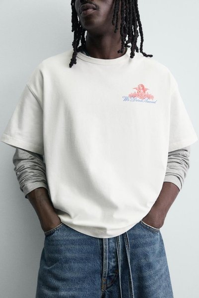 ZAVIXO Men's Basic Oversize T-Shirt Casual Stylish Design