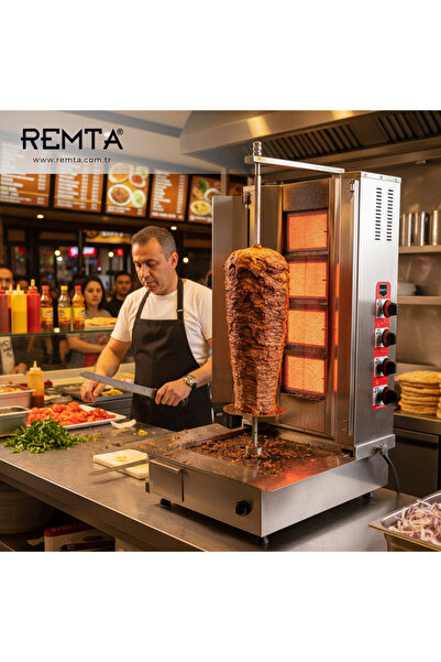 Remta 4 Radyanlı Döner Ocağı Alttan Motorlu Gazlı Ce Belgeli D08(A)