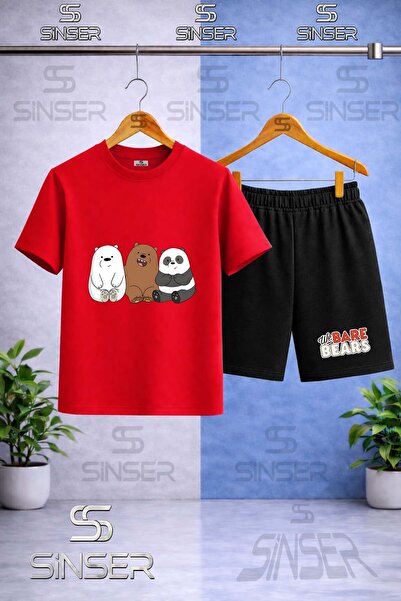 SS SİNSER Παιδικό Σετ ΠΑΝΤΑΝΤΑΣ 3 ΤΕΜΑΧΙΩΝ με στάμπα και λαιμόκοψη ποδηλάτου ...