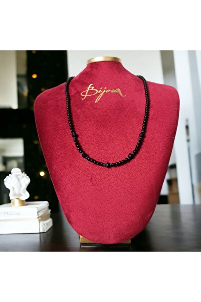 Ezera Ανδρικό κολιέ Eran από ματ όνυχα και χάντρες αιματίτη με μαγνητικό κούμ...