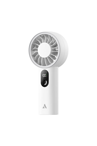 Aecooly PE01 El Fanı Dijital LED Göstergeli 5 Kademeli Portatif Soğutucu Beyaz